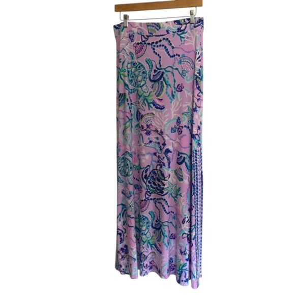 Lilly Pulitzer Adea Lilac Freesi Mermaid Maxi Skirt Medium - Picture 3 of 5